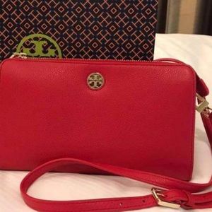 Tory Burch Brody Wallet crossbody liberty red